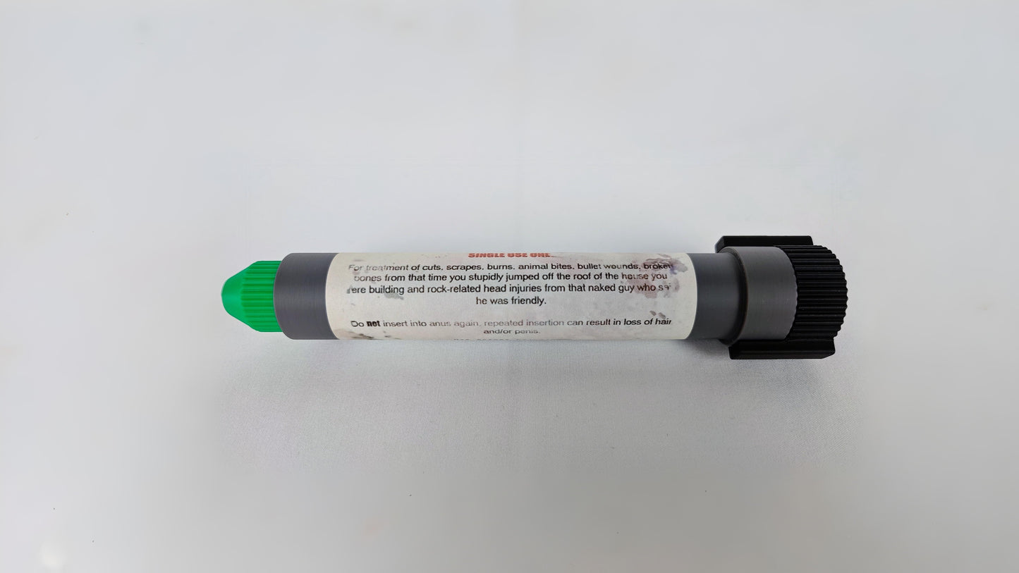 Rust Life-Size Medical Syringe Prop