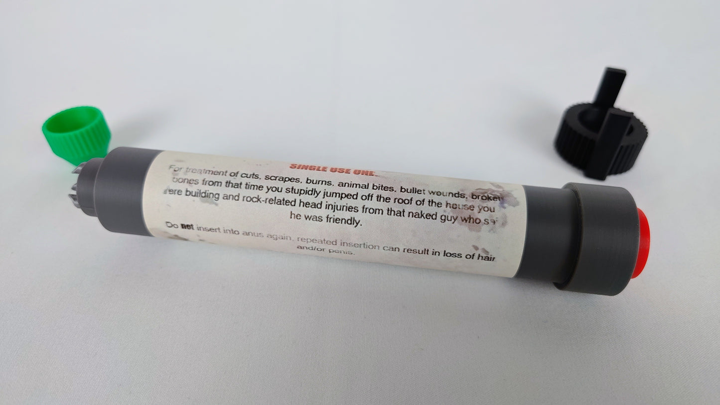 Rust Life-Size Medical Syringe Prop